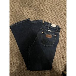 high rise boot cut wrangler